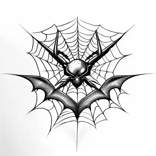 a arm band consisting of illuminati with webs of spider & bats  tattoo design idea