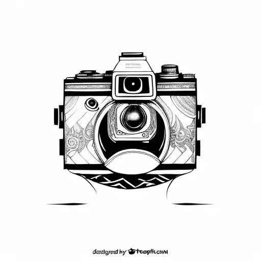 Camera, cameraman cameras wrapped with joker face  tattoo design idea