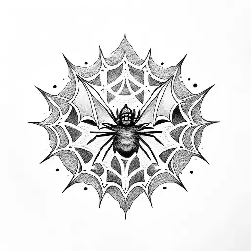bats with mandala along with spider webs a full arm sleeve tattoo tattoo design idea
