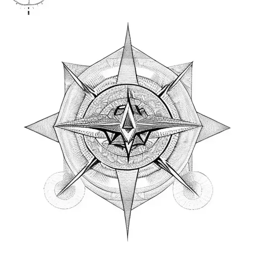 illuminati Consisting a Compass arm band with Geometric patterns  tattoo design idea