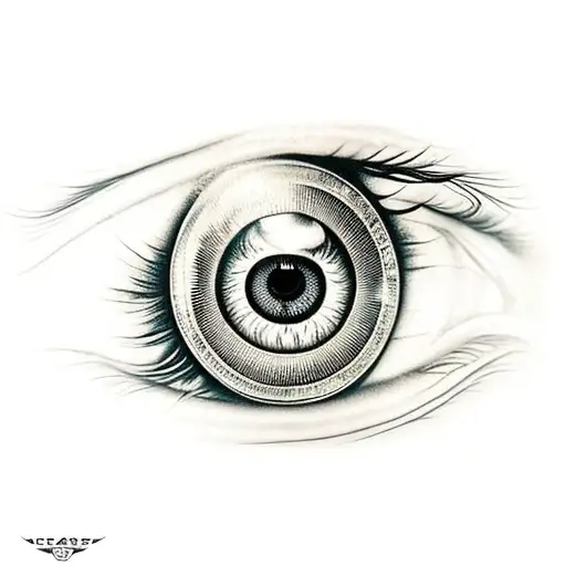 a hand sleeve tattoo consisting the eyes of the death eyes of reality eyes of the margin along with life circles  tattoo design idea