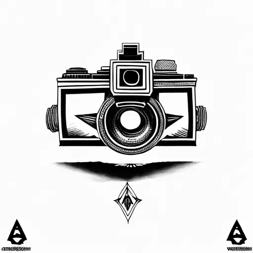 Camera, cameraman cameras wrapped with illuminati eyes tattoo design idea