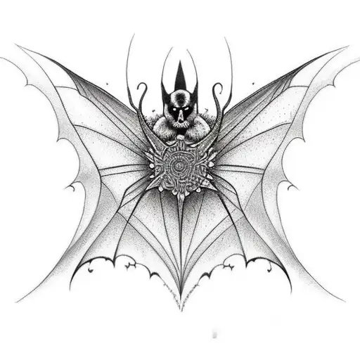 Bat Wings With Mandala Along With Spider Webs A Full Arm Sleeve Tattoo tattoo design idea