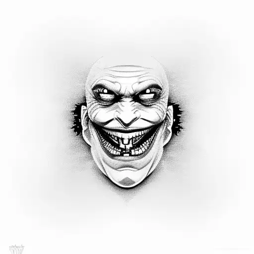 Camera, cameraman cameras wrapped with joker face  tattoo design idea