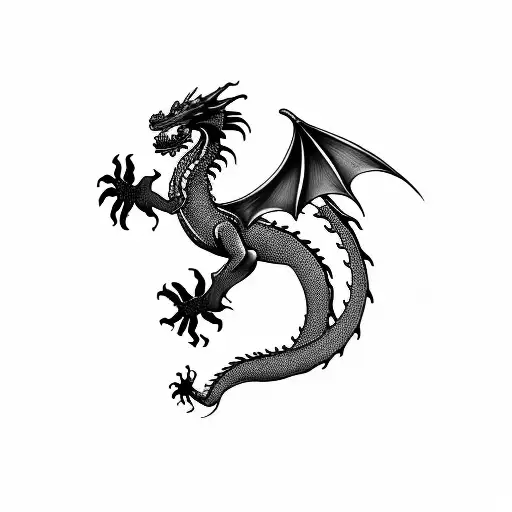 Dragon perseverance patience  tattoo design idea