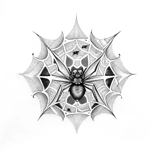 bats with mandala along with spider webs a full arm sleeve tattoo tattoo design idea