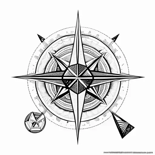 illuminati Consisting a Compass arm band with Geometric patterns  tattoo design idea