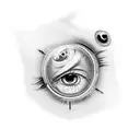 a hand sleeve tattoo consisting the eyes of the death eyes of reality eyes of the margin along with life circles  tattoo design idea