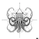 illuminati octopus life circle sleeve tattoo design idea