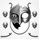 A Man Pulling Of His Multiple Mask To Show The Reality That To Survive Here We Need To Adapt With. tattoo design idea