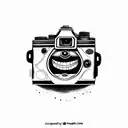 Camera, cameraman cameras wrapped with joker face  tattoo design idea