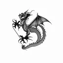 Dragon perseverance patience  tattoo design idea