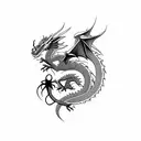Dragon perseverance patience  tattoo design idea