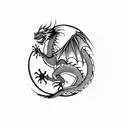 Dragon perseverance patience  tattoo design idea