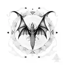 Dragon sleeve with a mix of bat wings with life circle mandala tattoo design idea
