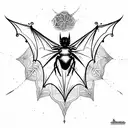 bat wings with mandala along with spider webs a full arm sleeve tattoo tattoo design idea