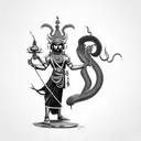 asur mahisasur in indian mythology   tattoo design idea