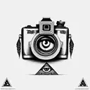 Camera, cameraman cameras wrapped with illuminati eyes tattoo design idea