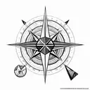 illuminati Consisting a Compass arm band with Geometric patterns  tattoo design idea