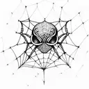 within the margin of error illuminating with webs of spider & bats  tattoo design idea