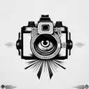 Camera, cameraman cameras wrapped with illuminati eyes tattoo design idea