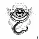 camera Wrapped With Illuminati Eyes along with a snake belt tattoo design idea