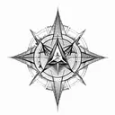 illuminati Consisting a Compass arm band with Geometric patterns  tattoo design idea