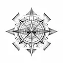 illuminati Consisting a Compass arm band with Geometric patterns  tattoo design idea