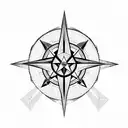 illuminati Consisting a Compass arm band with Geometric patterns  tattoo design idea