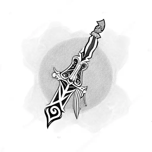 Sketch Sword Tattoo Idea - BlackInk AI