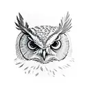 Owl in picture frame tattoo design idea