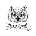 Owl in picture frame tattoo design idea