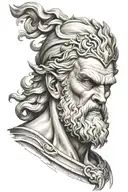Zeus's angry face   tattoo design idea