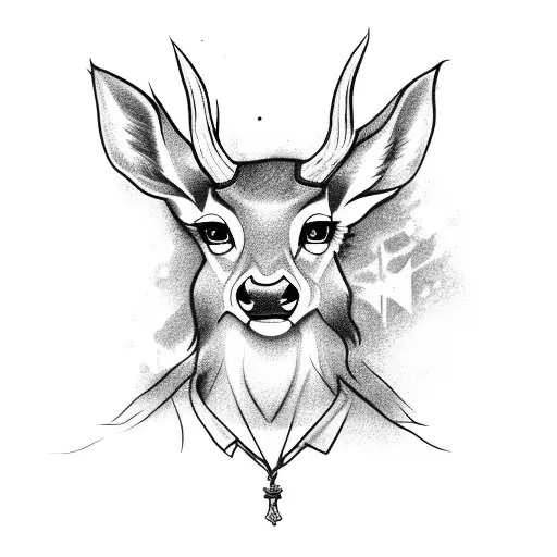 Harry Potter's patronus deer  tattoo design idea