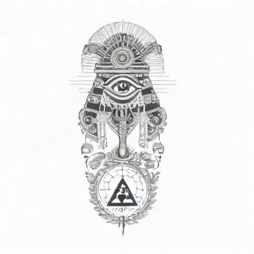 all seeing eye, money tree, hamsa hand, horus,nephtys, was scrab, ankh symbols, horus and ra eyes , tattoo design idea
