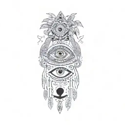 all seeing eye, money tree, hamsa hand, horus,nephtys, was scrab, ankh symbols, horus and ra eyes , tattoo design idea