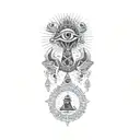 all seeing eye, money tree, hamsa hand, horus,nephtys, was scrab, ankh symbols, horus and ra eyes , tattoo design idea