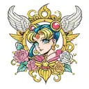 sailor moon tattoo design idea