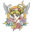 sailor moon tattoo design idea