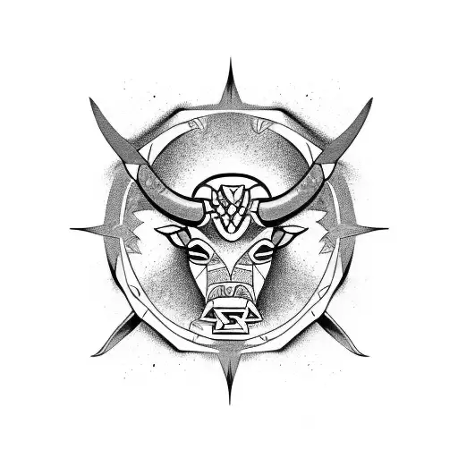 taurus zodiac sign tribal