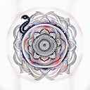 snake with mandala tattoo design idea