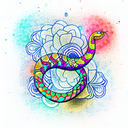 snake with mandala tattoo design idea