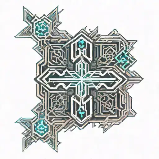 basque cross tattoo design idea