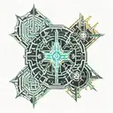 basque cross tattoo design idea