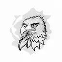 A majestic eagle soaring above a flourishing money rose tattoo design idea