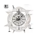 sand clock tattoo design idea