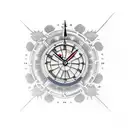 sand clock tattoo design idea