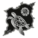 shellback turtle encircled tattoo design idea