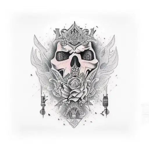 gangster chicano leg sleeve tattoo design idea