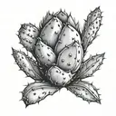 prickly pear cactus tattoo design idea